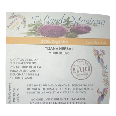 Té Cardo Mariano 1 Kg Productos Tenango | Meses sin interés