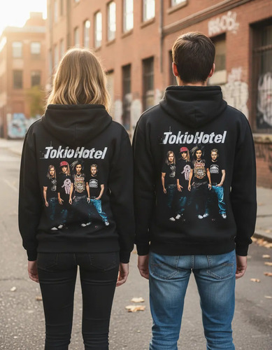Sudadera Tokio Hotel, Unisex Con Capucha Y Cangurera 05