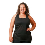 Regata Plus Size Feminina Dry Fit Comprida Para Treino