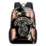 Mochila Sons Of Anarchy Para Niñas Con Patrón De Estudiantes