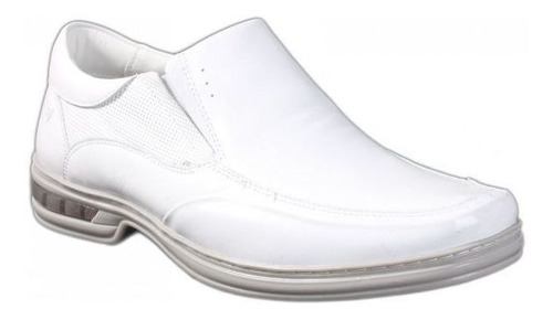 Sapato Masculino Social Rafarillo Duo Air Couro Branco