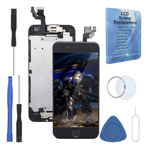 Passiontr Negro Para iPhone 6 Plus 5.5 Pulgadas Pantalla Lcd