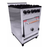 Cocina Pevi 4 Hornallas 55 Cm Acero Inoxidable R Fundicion