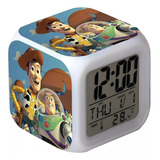 Reloj Despertador Luz Led Colores Disney Sanrio Marvel Niños