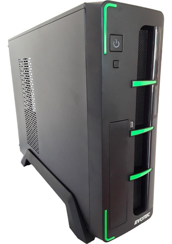 Gabinete Evotec Ev-1010 Slim Aruba Micro Atx 600w Usb 1/ /v Color Negro