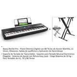 Piano Eléctrico Digital Alesis Recital Pro 88 Teclas + Base