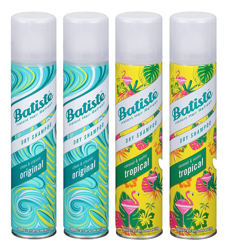 Batiste Spray De Champú Seco, Paquete De 4 Variedades, Ori.