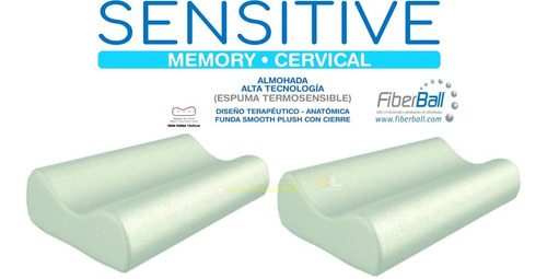 Combo 2 Almohadas Inteligente Sensitive Cervical O Clasica 