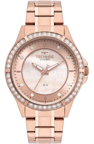 Relogio Technos Feminino Grande Strass St.moritz 2036mpw1j