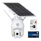 Cámara Seguridad Cavisec Solar 4g + Sim + Micro Sd 64gb Ptz