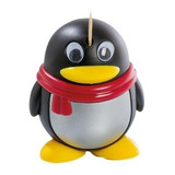 Paliteiro Em Formato De Pinguim Gordinho - 12 Cm | Decoração