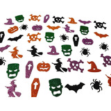 100 Aplique Halloween Eva Glitter Para Laços E Decorações