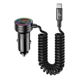 Cargador De Auto 60w Usams Usb A/c Con Cable Tipo C