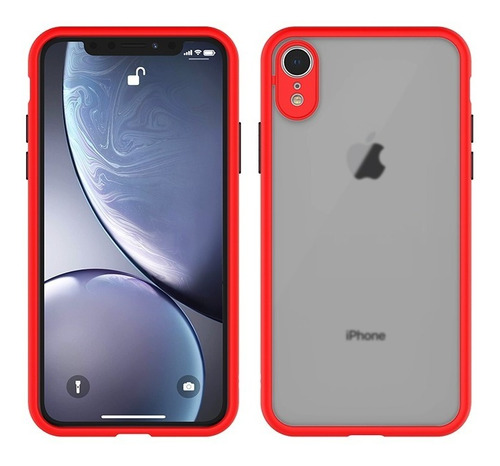 Funda Compatible Con iPhone Protector Cámara Mate Uso Rudo