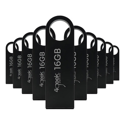 Kit 10 memorias USB 4Geek Bulk 16GB 4Geek Bk 2.0 color negro compatible PC Xbox | Envío gratis