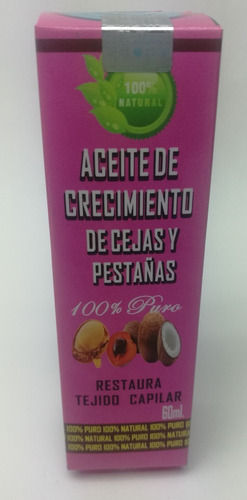 Aceites Crecimiento Cejas Y Pestañas 100% Natural.