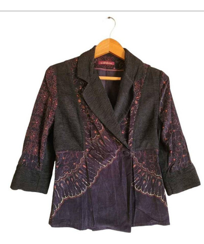 Blazer Estampado Finito Microcorderoy - Talle S 