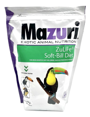 Alimento Para Tucanes Y Tucanetas Mazuri Soft-bill Diet 550g