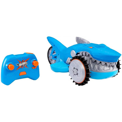 Hot Wheels Tiburon Super Cargado Todo Terreno Rc Mattel Color Azul