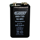 Bateria Pila Cuadrada Recargable Ni-mh 9v 300mah