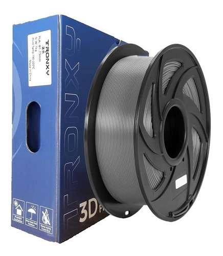 Filamento 3d Pla Tronxy De 1.75mm Y 1kg Gris