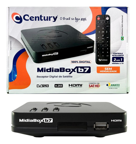 Receptor Midiabox B5+ Century Compativel 5g Banda Ku E C.