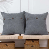 Fundas De Almohada De Color Gris Oscuro 18x18 Pulgadas ...