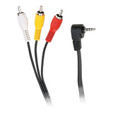 Cable Para Cámara De Video 3 Plug Rca  Plug 3,5 Mm 4m 