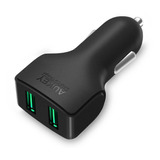 Aukey Cargador De Vehículo 2 Puertos Usb Aipower Negro - Cc-