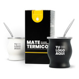 Mate Con Grabado Personalizado Logo Frase Bombilla De Regalo