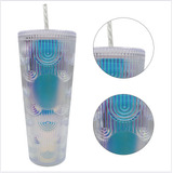 Vaso Doble Pared Termo Studded 24oz Tapa Popote Wellspring Color Unicornio Sirena