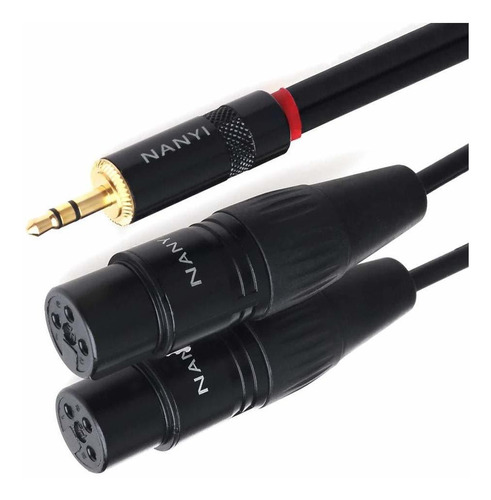 Cable Divisor Audio Trs 3,5mm Macho A 2 Xlr 3-pin Hembra,...