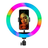 Aro Anillo Luz Led Rgb Multicolor Selfie Foto 30cm