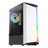 Gabinete Caja Gamer Aerocool Bionic Fan Y Tira Rgb Blanca