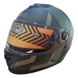 Casco Integral Rs1f Verde Camuflado T:xl Demotos.