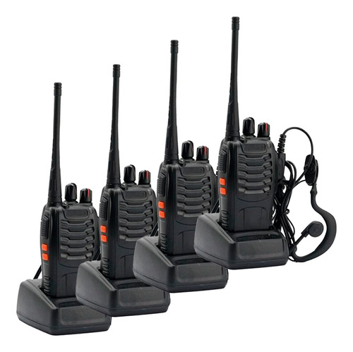 Kit X 4 Handy Baofeng Radio Walkie Bf888s 16ch Impacto