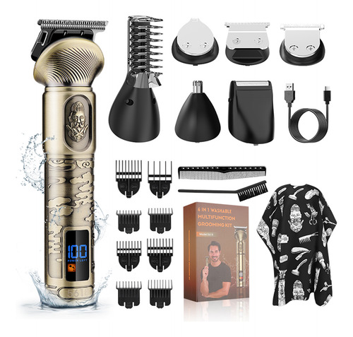 Kit De Afeitadora Para Barba 6 En 1 Hair Clippers Para Hombr