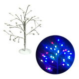 Arbol De Navidad Blanco Luminoso Luces Led Multicolor