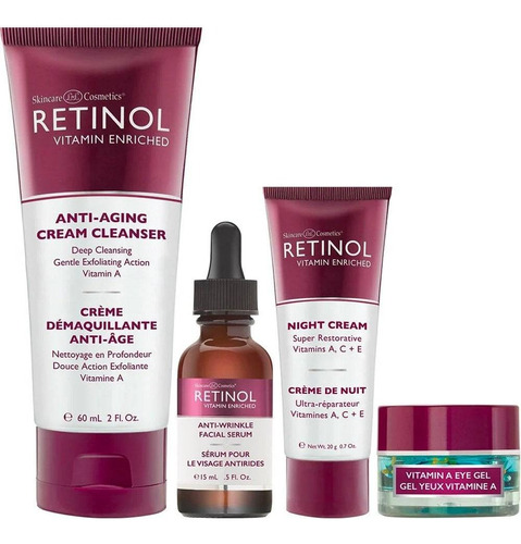 Retinol Kit Cuidado Facial 4 Piezas Anti-aging Starter Kit