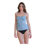 Malla 2 Piezas Tankini Strapless Bombacha Wassarette 1449