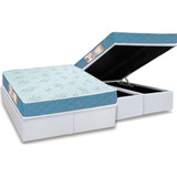 Cama Box Baú Queen: Colchão Espuma Castor D45 Sleep Max + B