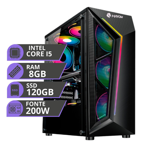 Pc Gamer Computador Cpu Intel I5 Ssd 120 Gb Memoria Ram 8 Gb