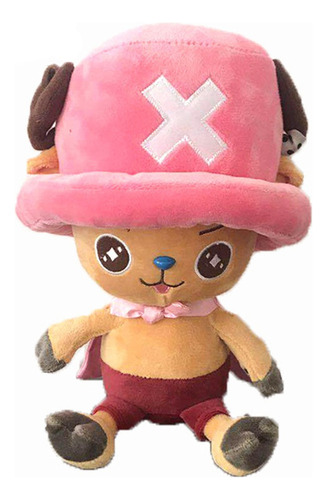 Fwefww One Piece Pink Hat Tony Chopper Peluche Muñeca