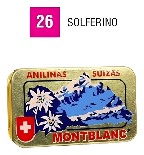 Anilinas Montblanc Cajita Dorada 25g C/u Color Solferino