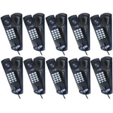 Kit 10 Telefones Com Fio Gôndola Preto Tc 20 Intelbras