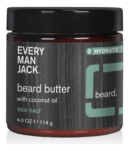 Every Man Jack Mantequilla De Barba, Sutil Fragancia De Sal