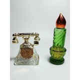 Frascos Avon Vintage Perfume Teléfono Y Vela Navidad