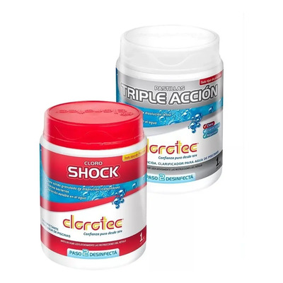 Pastillas De Cloro Triple Acción 1kg + Granulado Shock 1kg   | MercadoLibre