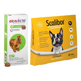 1 Bravecto 500 Mg (10 A 20kg) + 1 Coleira Scalibor 48cm