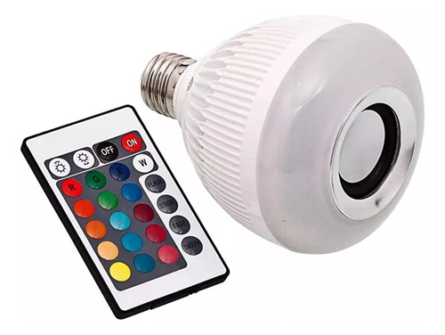 Lâmpada Rgb Música Led Globo Caixa De Som Bluetooth Controle